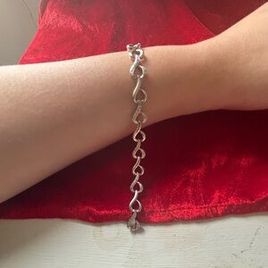 Sterling silver diamond bracelet